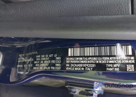 2019 Jeep Renegade Latitude Fwd из США, поврежденный, VIN ZACNJABB1KPK20281